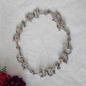 Equestrian Heavy Chromed Horse Bit Link Bridle Snaffle Belt 33"